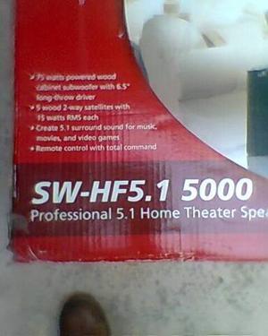 Home Theater Profesional 5.1, De 150 Wats C/control Genius