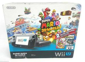 Nintendo Wii U 32gb Negro Deluxe De Paquete Con Controles