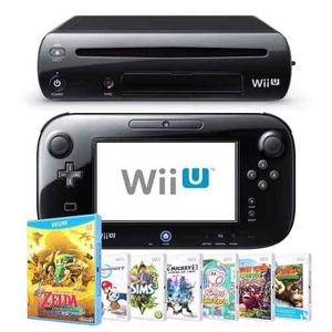 Pvjusto Consola Nintendo Wii U + Controles Extras + 7 Juegos