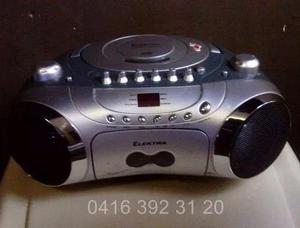Reproductor Cd Mp3, Fm, Cassette & Grabador / Marca Elektra
