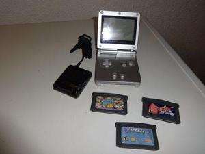 Game Boy Advance Sp Con 3 Juegos Y Cargador