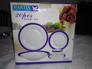 Juego De Vajillas De Porcelana Hartin De 20 Piezas Nuevos