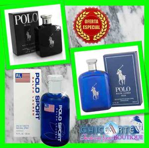 Perfumes Polo Ralph Lauren Caballero Black Sport Blue Oferta