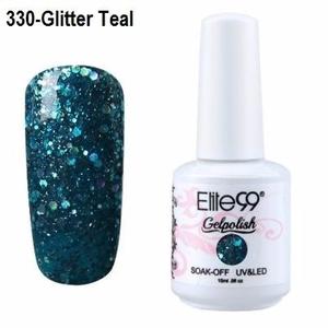 Esmalte De Uñas Semi Permanente Elite Gliter Teal