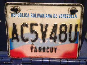 Placa Matricula Para Moto Venezolana