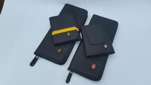 2x1 Cartera Y Chequera Para Hombre En Victorinox Y Caterpila