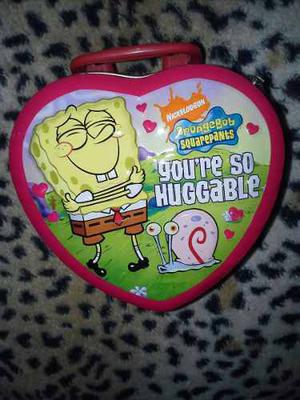 Bob Sponge Lata Cajita Cofre Alcancia Corazon Bob Esponja