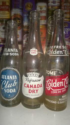 Botellas De Colección Atlanta Club Soda, Canadá Dry,