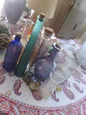 Botellas De Vidrio Decorativas Coleccion Vintage