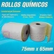 Rollo Papel Quimico Para Impersoras Fiscales 75x65 Mm