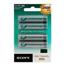 Baterias Pilas Recargables Sony De Alta Capacidad Paq X 4
