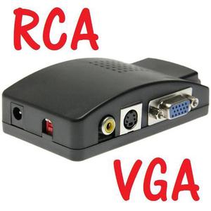 Convertidor Av S-video Super Video Rca A Vga Monitor Como Tv