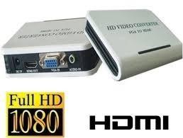 Convertidor Digital Vga Con Audio 3.5 A Hdmi + Full Hd + New