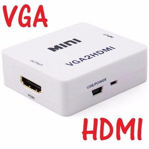 Convertidor Vga A Hdmi Con Audio Pc Laptop Televisor Full Hd