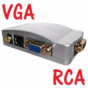 Convertidor Vga A Rca S-video Conecte Pc Laptop Tv Proyector