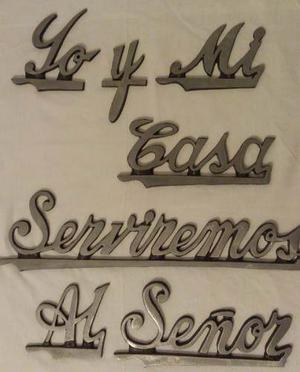 Letras Aluminio Para Casa: Yo Y Mi Casa Serviremos Al Señor