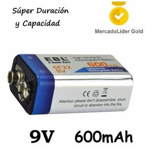 Pila | Batería Recargable 9v | 6f22 | Super Duración