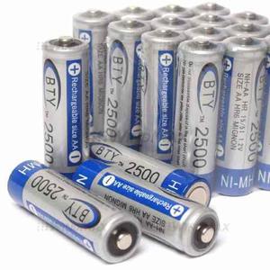 Pila Bateria Recargable Aa 2500mah Ni Mh 1.2v Marca Bty