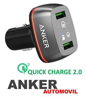 Cargador Carro Anker 36w Iq Quick Charge 2.0 Turbo-cargador