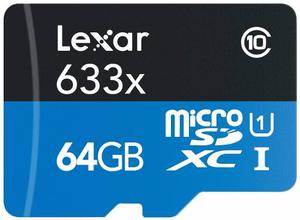 Memoria Micro Sd Lexar 64gb Clase 10 Sdhc 95mb/s Sd Adapter