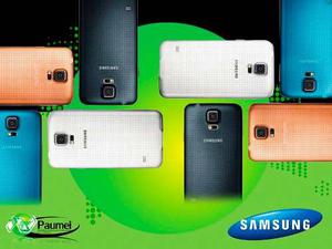 Tapa De Bateria Para Samsung Galaxy S5 Azul Y Dorada. (2x1)