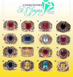 Anillos De Graduacion 10x12 En Plata 925