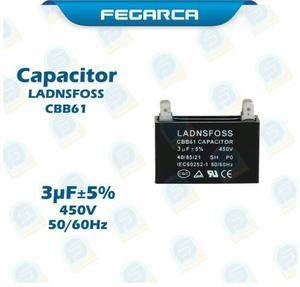 Capacitor Plastico Seco 450vac 3uf Lansfoss