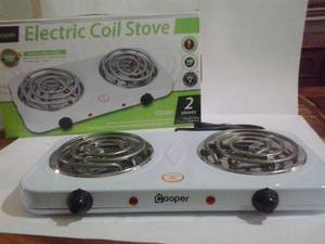 Cocina Electrica 2 Hornillas 2000w 110v Acero Inoxidable