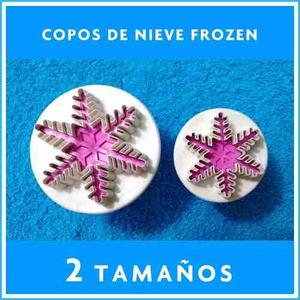 Cortadores Copo Nieve Frozen Navidad Fondant Masa Flexible