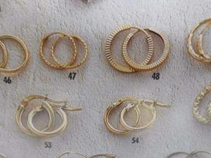 Hermosas Argollas De Oro 18 Kt, Referencia 48, Joyeria Mimi