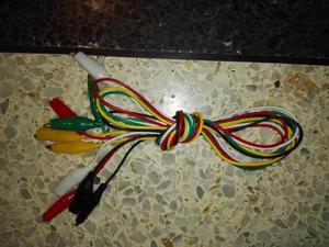 Oferta Kit Cables Con Caimanes Pequeños