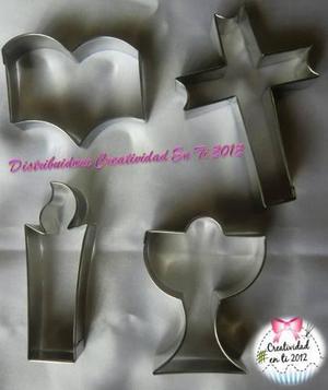 Set Cortadores De Reposteria Primera Comunion X 4 Galletas