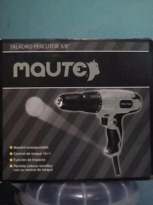 Taladro Percutor Maute 3/8 Con Linterna 280w Modelo Tm505-b3