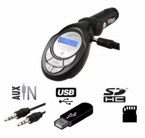 Transmisor Reproductor Mp3 Fm 6 En 1 Para Carro Usb Sd Slot