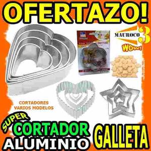 Wow Molde Cortador Para Galletas En Aluminio Varias Formas