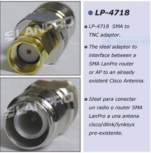 Adaptador Conector Lp- Sma Female Hembra A Tnc Male Rev