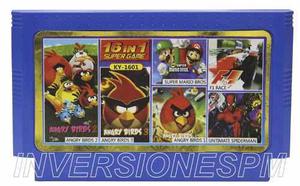 Cassette 16 Juegos En 1 De Super Video Juego De Nintendo Tv