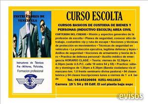 Curso inductivo escolta barquisimeto mayo en Barquisimeto,