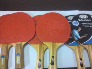 Set De 6 Raquetas+maya+9 Pelotas Ping Pong