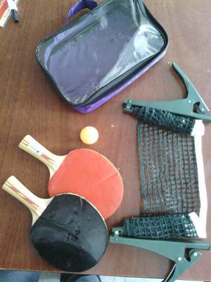 Set De Ping Pong (malla, Raquetas Y Pelota)