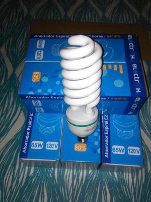 Bombillo Ahorrador Espiral 65w Ev Luz Blanca