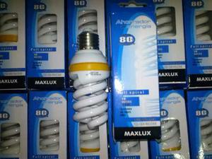 Bombillo Max Lux Mini-espiral Ahorrador 18w 110v E27 Blanca