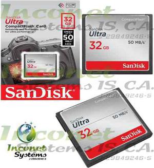 Memoria Compact Flash Cf Sandisk 32gb 50 Mb/s 333x Dslr Inco
