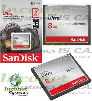 Memoria Compact Flash Cf Sandisk 8gb 50 Mb/s 333x Dslr Inco