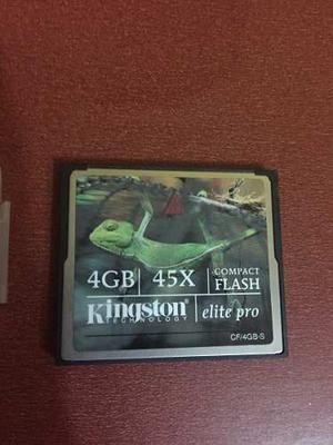 Memoria Kingston 4gb Compact Flash 45x Élite Pro Para Dsrl