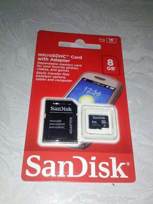 Memoria Micro Sd De 8gb En Su Blister Y Con Adaptador