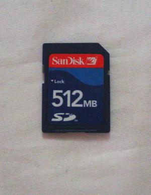 Memoria Sd 512 Mb Marca San Disk.