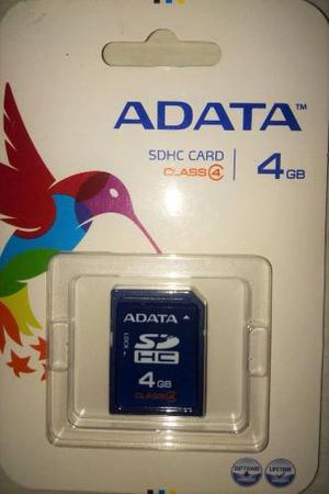 Memoria Sd Hc 4gb Class 4 Adata Y Kingston