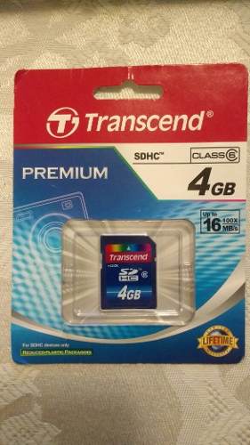 Memory Card Nueva Transcend 4 Gb Class 6 Sdhc Flash