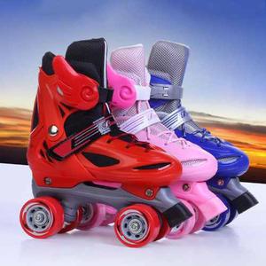 Patines De Cuatro Ruedas Para Niños, Casco Y Protectores.